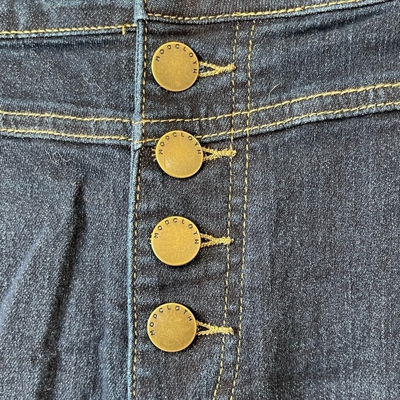 Modcloth button fly cuffed size 18 shorts dark wash summer denim jean - Picture 7 of 12